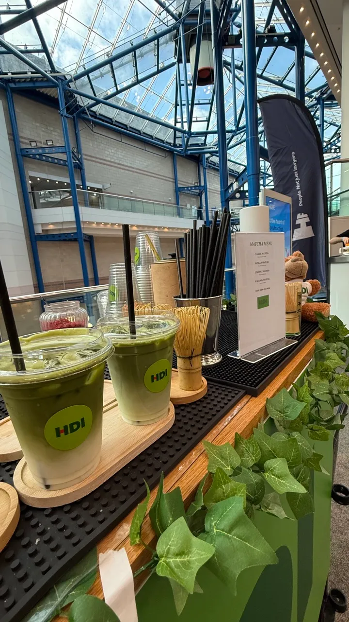 Matcha Served iced cold at ICC Birmingham exhibition